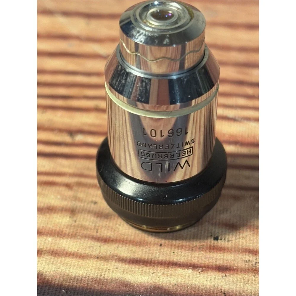 WILD HEERBRUGG 40X PLAN PL FLUOTAR OBJECTIVE MICROSCOPE LENS M20 M11